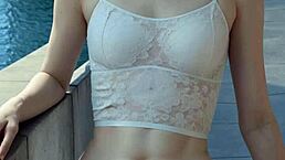 Australian Model Poses in Lingerie at Sydney Opera House