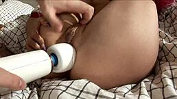 young couple enjoys intimate bedroom moments together