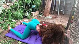 amateur fuck doll gets anal outdoors with toys