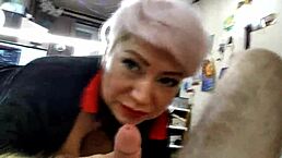 Aimee, hot milf, sucks married guys dry