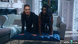 Obedient MILF Wife Siri Dahl And Ebony BFF Deepthroat Perverted Husband In Taboo Threesome