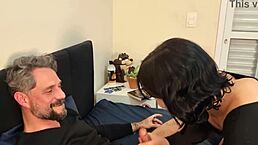 Watch the LOL trainer punish the losing e-girl by fucking her tight pussy in sheer red.