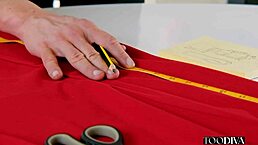 Nympho Clair Roose seduces tailor for wild lingerie fuck.