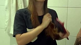 Selvageria romantica no banho com wife, skinny, brazilian, bdsm, e submissive