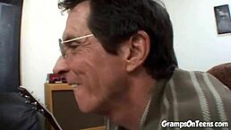 Petite redhead teen 18+ feels ravaged by grandpa's cock in rough doggystyle cumshot