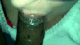 Redhead friend gives blowjob to monster cock