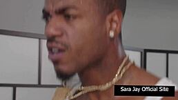 Sara Jay says, 'I love riding this huge cock!' Bouncing on it in lingerie with big ass action