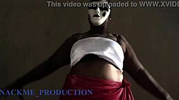 Ebony BBW Wife Enacts Slut Roleplay At Home