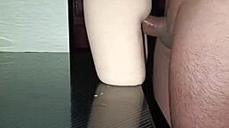 Sally gets ANAL sex on desk, I cum between thighs.