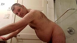 Nude Martin Lavallée Sodomizes Himself With A Dildo In His Bathroom