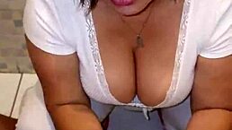 my friend's mom catches me masturbating with her panties and sucks me off part 2