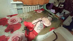 New couple's rough homemade sex on camera!