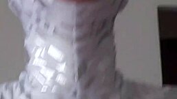 My Sex Doll Vilja In A Skin-Tight Zentai Suit Gagging On My Cock