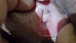 hot indian wife flaunts her juicy pussy to cuckold husband. steamy bedroom action unfolds with raw desire.