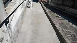 teasing the mason by the pool turned into solo flashing fun