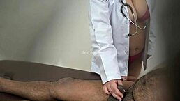 Horny Lady Doctor Arrives Nude to Examine Indian Patient in Hospital