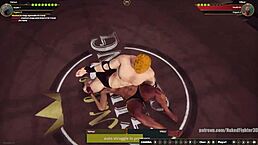 Venus battles Vilkor in a naked fighter game in 3D