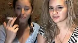 Girls Cam with Cigarette