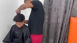 Hot Brazilian babe trades haircut for wild banging, I finish inside her tight slit! Damn!