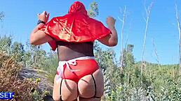 Latina Bbw Little Red Riding Hood Caught And Fucked By Big Bad Wolf On Halloween