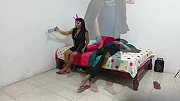 Why does the cuckold leave while we masturbate for each other?