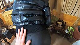 a lot of cum on my jacket