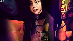 Rough pounding Rei Sky and covering her stomach in jizz.