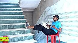 Beautiful bhabhi cheating sex with security guard hindi malkin sex