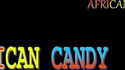 African Candy gets soapy in the bathroom with dildo fun!