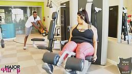 sofia rose starts with eye-fucking rome major in the gym, but flirting quickly turns into intense pussy pounding