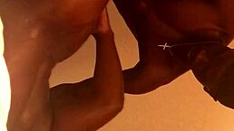 ebony's big ass bounces on monster cock passionately