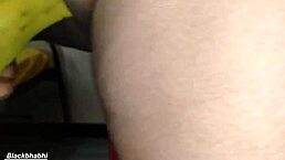 Does wife masturbate with banana and vegetables in shaved pussy?