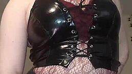 Curvy Babe in See-Through Bra Strips for Suction Vibrator Cum!