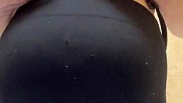 My slut stepmom shows big milky tits in the shower