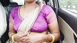indian aunty seduces son in law during car long drive with dirty talks