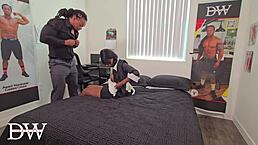 Pregnant Ebony Maid with Pissy Pussy Takes Monster Cock