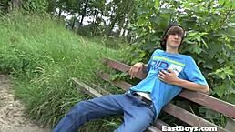 Fresh 18 Twink Gets Naughty in Outdoor Czech Public Scene