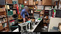 Caught Stealing Teen Gets Rough Fuck In Garage!