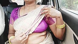indian aunty seduces son in law during car long drive with dirty talks