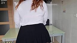 Blonde schoolgirl with huge ass gets drilled by math teacher