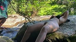 hot wife fucks in the woods