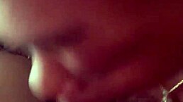 this pretty redhead is such a slut, gagging on cock and licking balls in blowjob