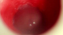 She fills camera with cum in anal creampie