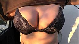 Car breakdown with young girl