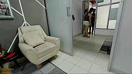 hey, this mature woman can’t pay for fridge repair, so she offers to fuck the technician and drain him instead!