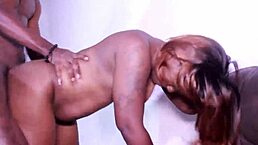 beauty in black gia rides stepdad's cock roughly!