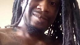 Masseuse jacking muscular husband's big cock