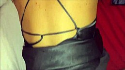 in 1409, a french amateur gets doggystyled in red satin, with blowjob and rimjob