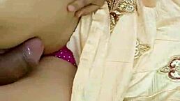 Indian girlfriend sucking cock and getting fucked hard