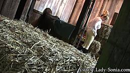 Lady Sonia caught on hidden cam in sexy lingerie